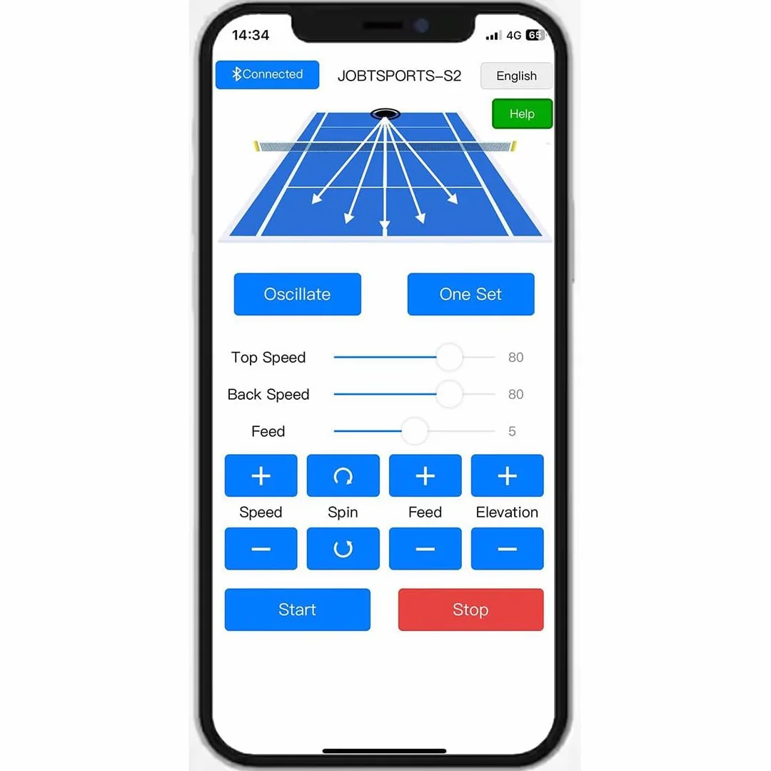 Macchina Lanciapalle Tennis Portatile, Spara Palline Tennis Automatica Intelligente, con Telecomando E App, Macchina per Allenamento da Tennis, Tennis Trainer Automatica