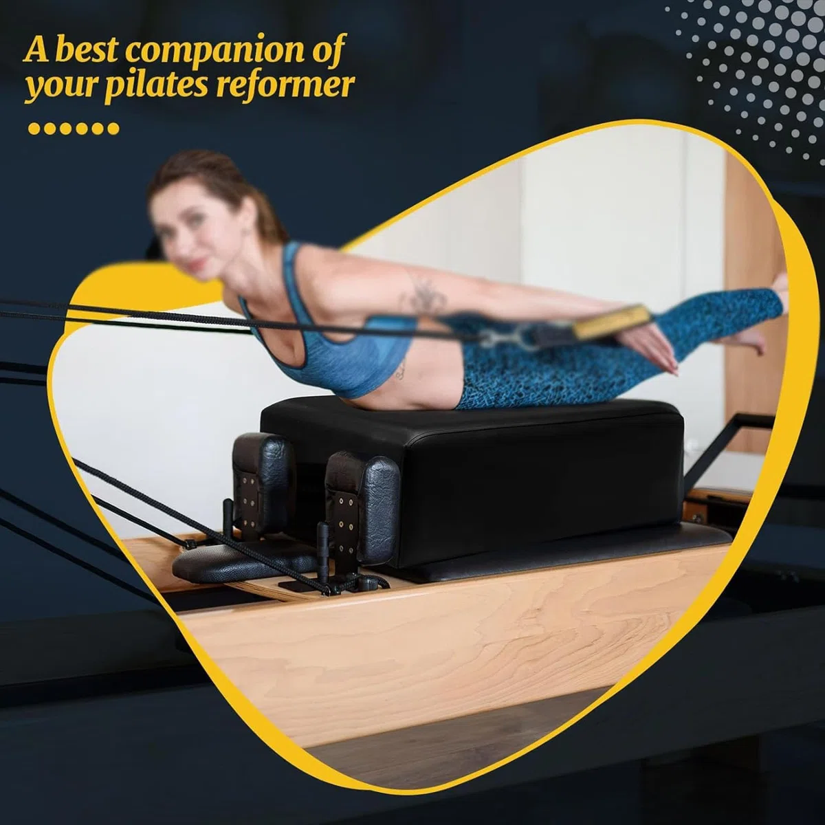 001, Pilates Sitting Box, Pilates Reformer, Pilates, Pilates Reformer Sitting Box - Accessorio Essenziale per Esercizi per Migliorare La Gamma di Movimento, Flessibilità E Forza