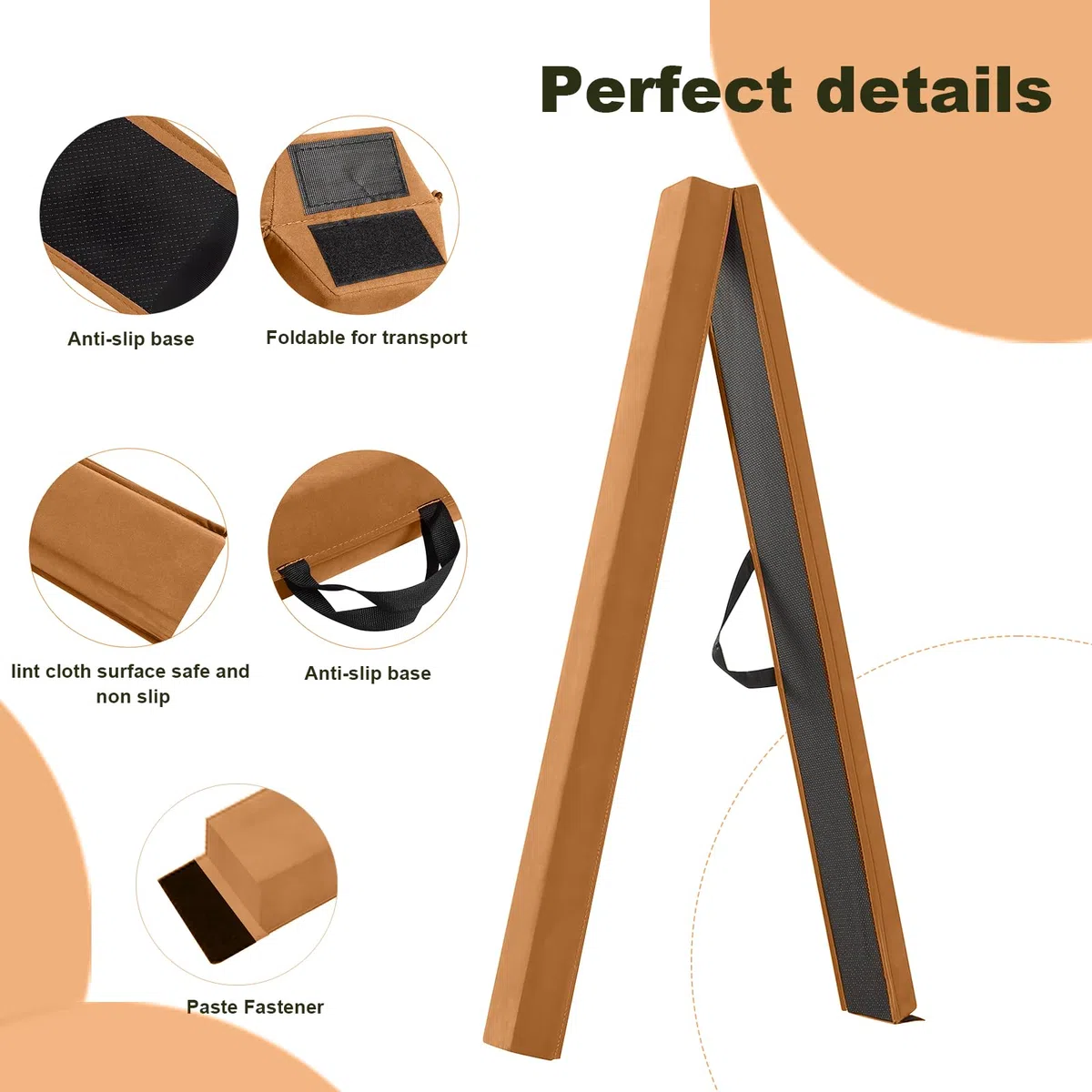 FBSPORT 240 CM Trave di Equilibrio Pieghevole, Trave di Equilibrio per Ginnastica, Trave di Pavimento per Palestra, Trave di Equilibrio a Strati Floccanti, Attrezzature per Il Fitness per Bambini