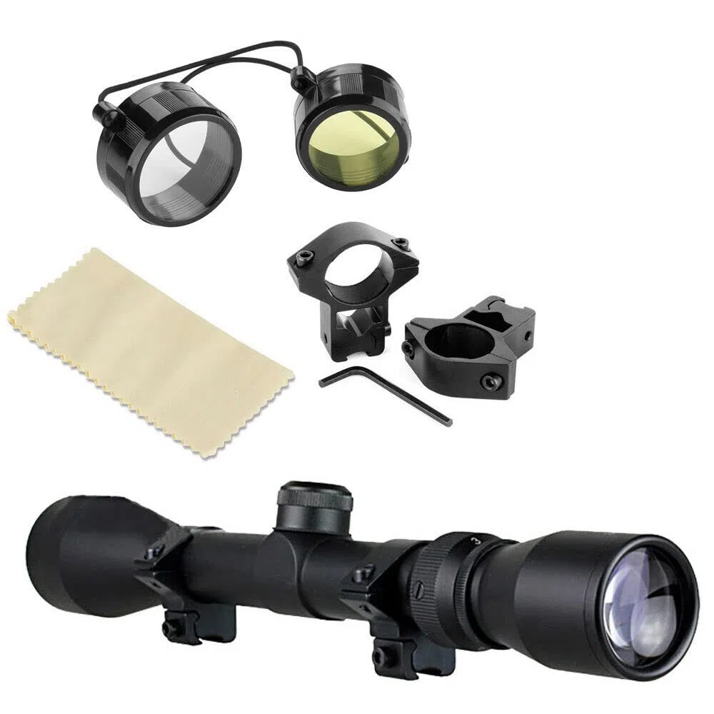 HENGMEI Ottica Cannocchiale Caccia 3-9x40EG Cannocchiale da Puntamento Telemetro con 11mm Mount Ring Picatinny Binario di Guida e per Caccia