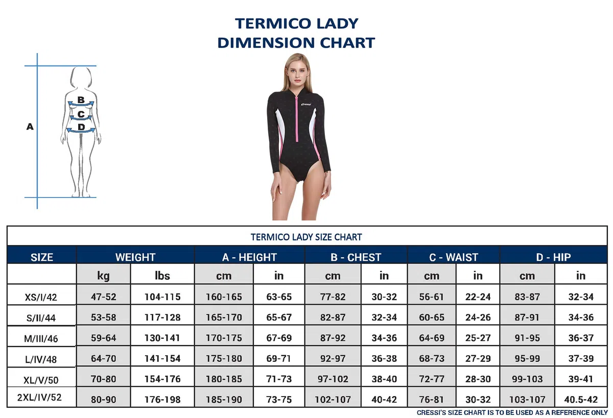 Cressi Termico Lady Swimsuit 2 mm - Costume Monopezzo in Neoprene High Stretch Donna - Disponibile Versione Standard o Maniche Lunghe