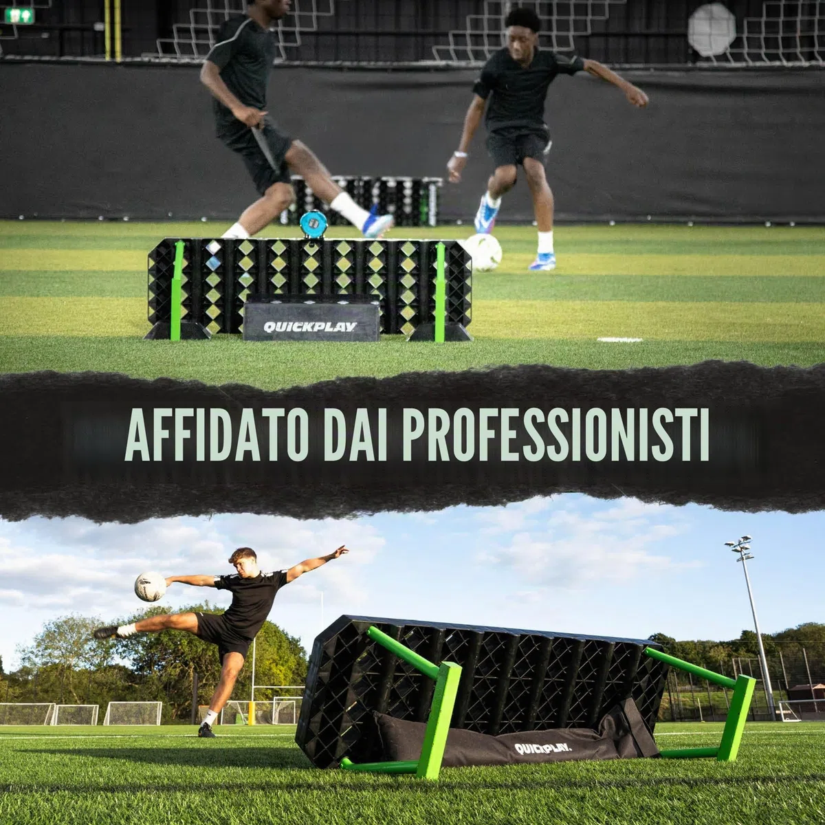 QUICKPLAY Stazione di replay | La scheda professionale di rimbalzo del calcio presenta una doppia trama e un angolo regolabile…