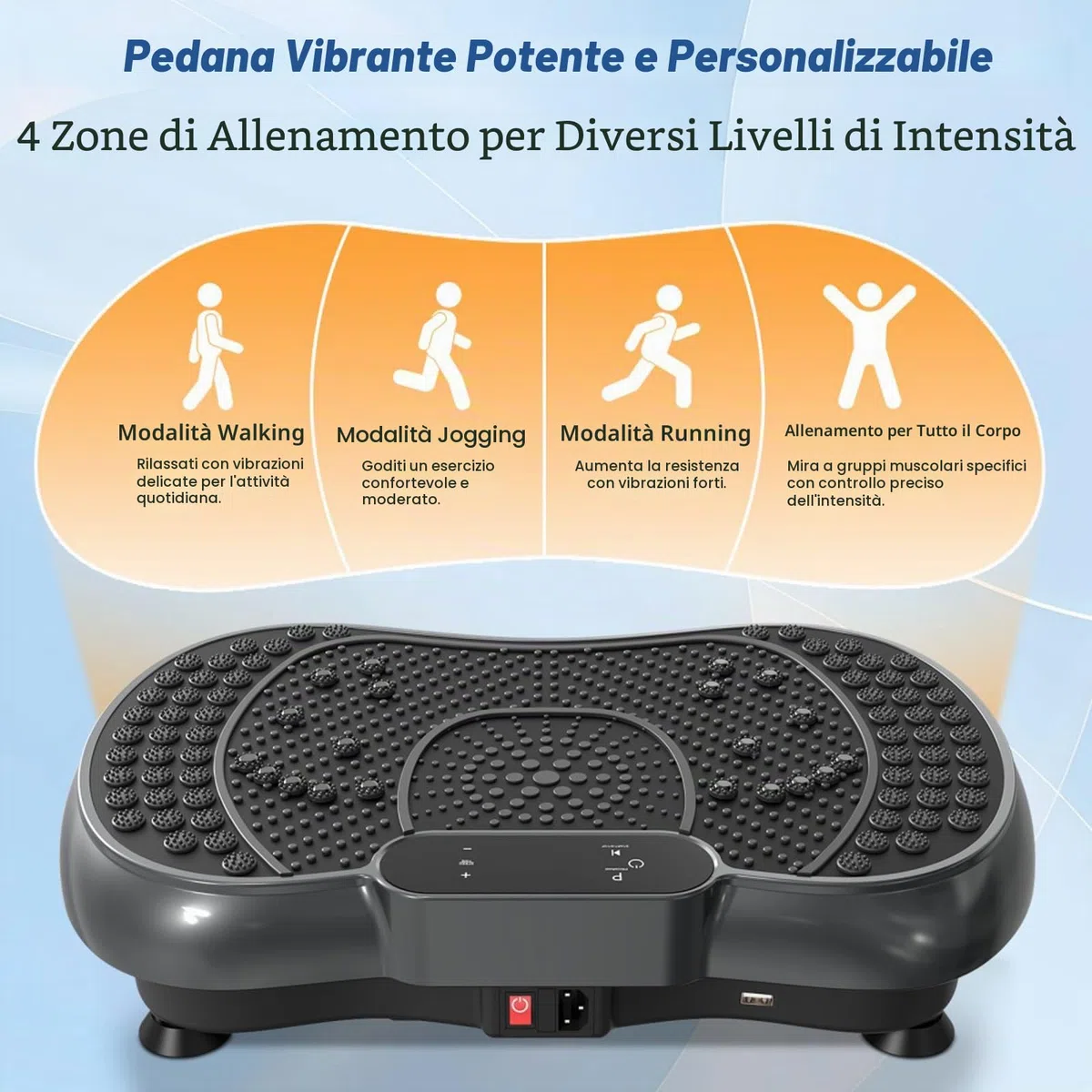 Piattaforma Vibrante di Allenamento, Modello 2026 con Corda di Resistenza, 250 Velocità Regolabile per Allenamento Completo del Corpo