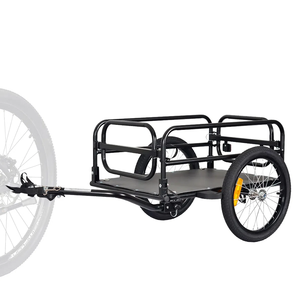 Tiggo - Rimorchio pieghevole per bicicletta, superficie di carico: 67 x 46 x 25 cm, ca. 70 l / 2 scatole di bevande, peso di carico: 40 kg.