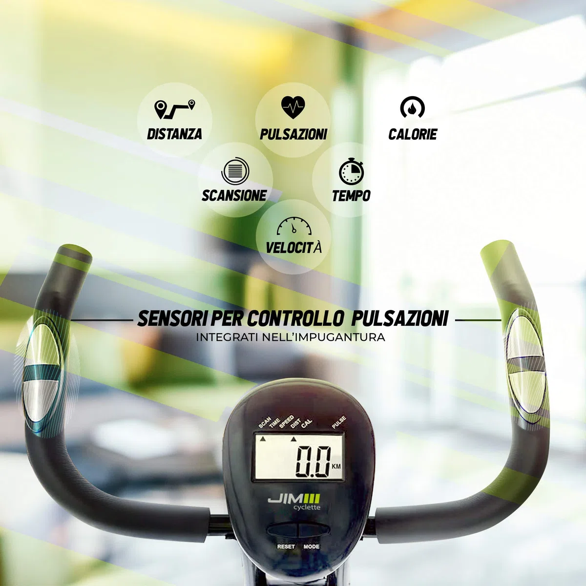 JIM Fitness Cyclette Sport Tech, nero