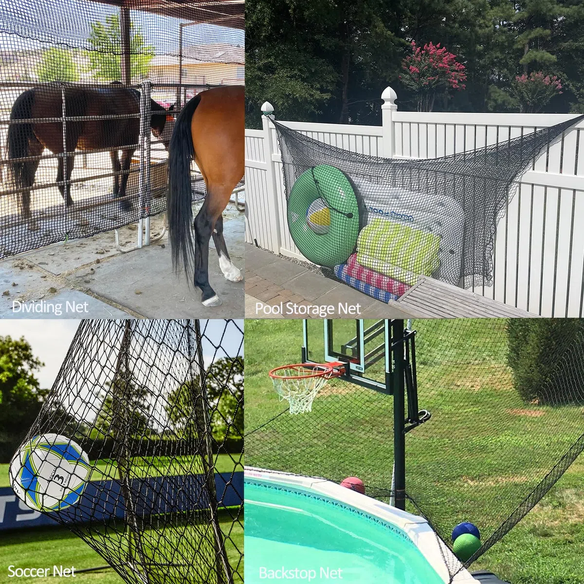 Aoneky Rete per Pratica di Golf 3x3M/3x4,5M /3x6M, Maglia Quadrata 2,5x2,5 cm, Rete in Poliestere Senza Nodi 3mm - Accessori per l'allenamento del Golf per Esterni