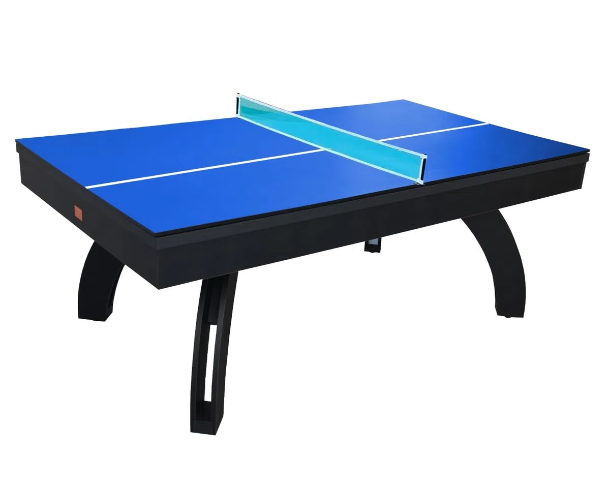 NGBiliardi Biliardo Sirio Nero Multifunzione 214 cm, Diventa Ping Pong e Tavolo da Pranzo