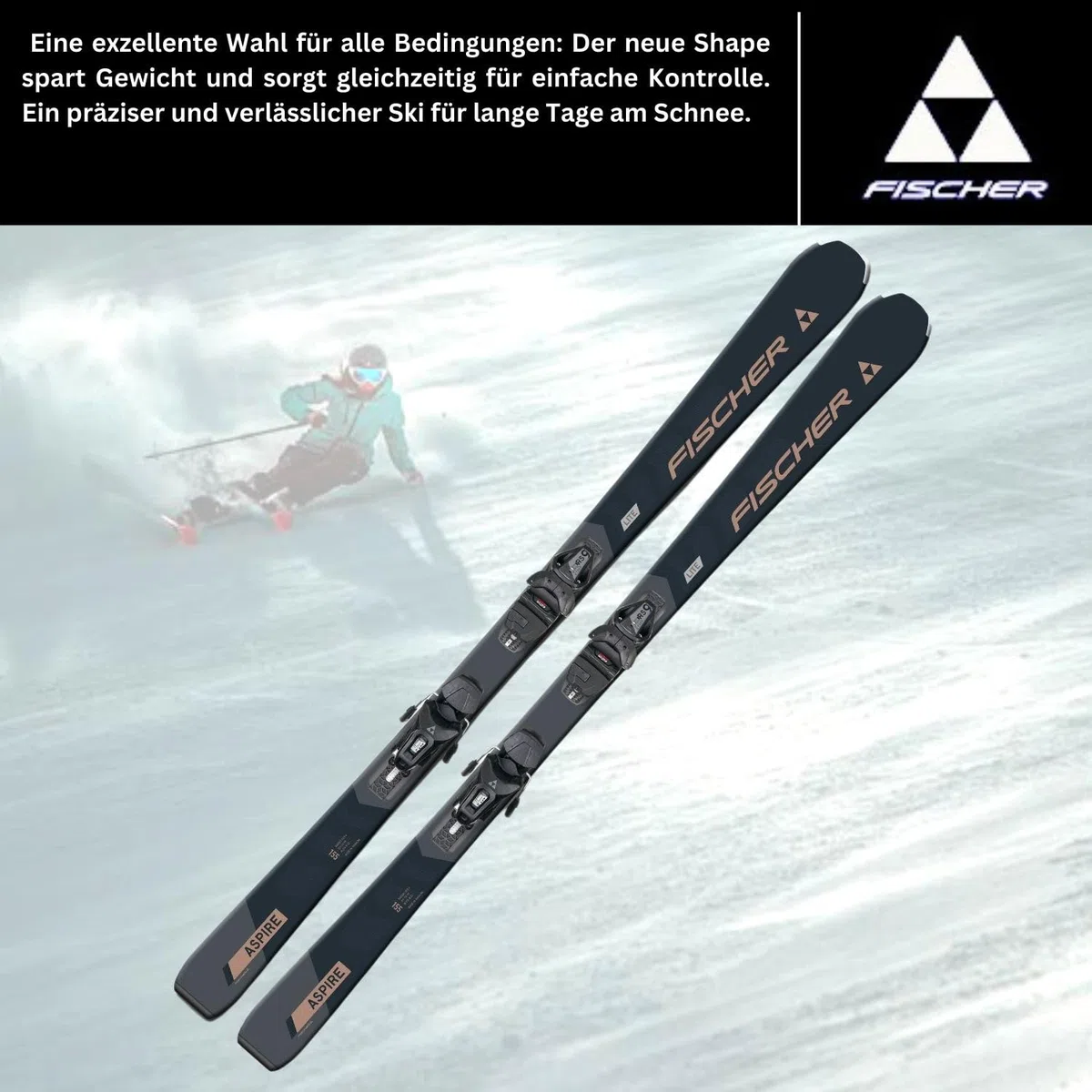 Fischer Aspire SLR Sci alpini Carving da donna On-Piste-Rocker con attacco RS9 SLR Z3-9 modello 2024 Sci fuoristrada Adatto per principianti e avanzati