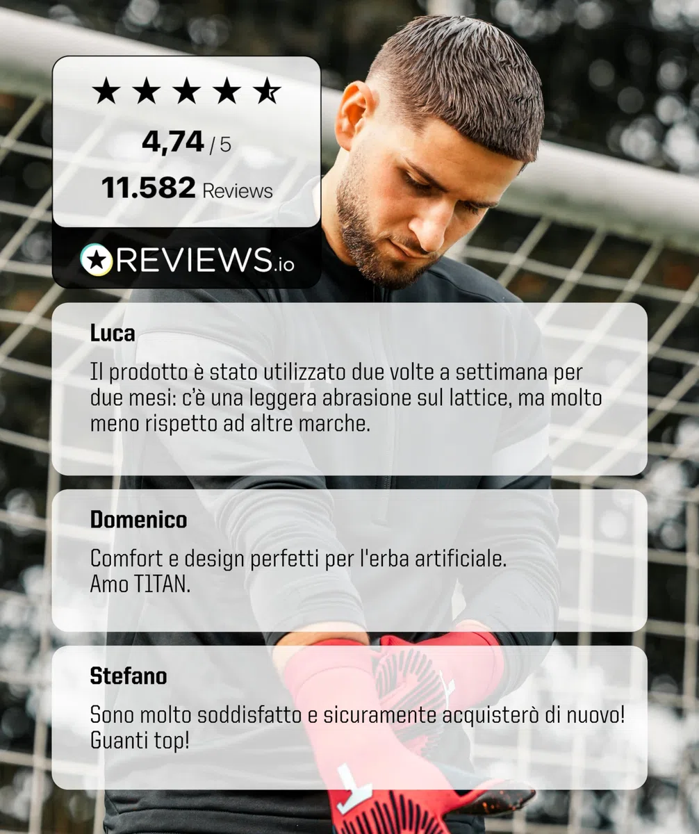 T1TAN Rebel Guanti da portiere - guanti da portiere di calcio - con protezione per le dita