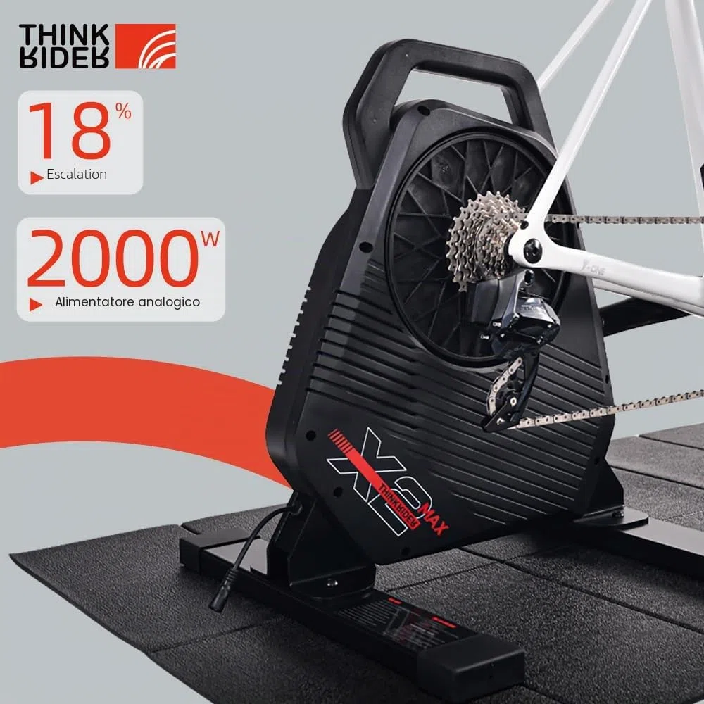 ThinkRider X2Max, Allenatore per Bici Intelligente Unisex, Nero，Smart Trainer