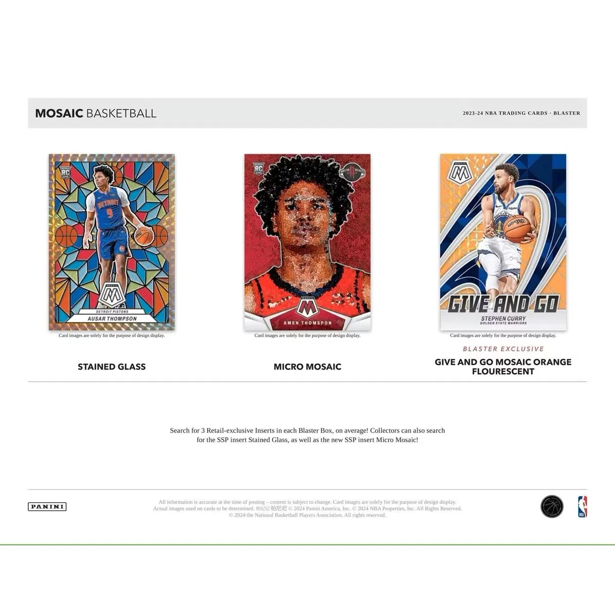 Panini Mosaic Basketball NBA Blaster Box 2023-24