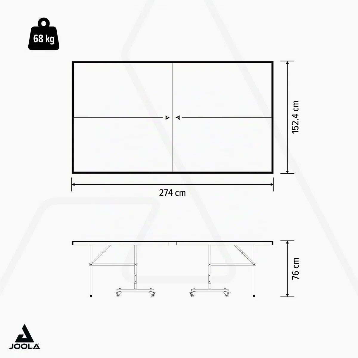 Joola 11650 Aluterna - Tavolo da ping pong professionale per esterni, resistente alle intemperie, 6 mm, superficie composita in alluminio e plastica, base pieghevole