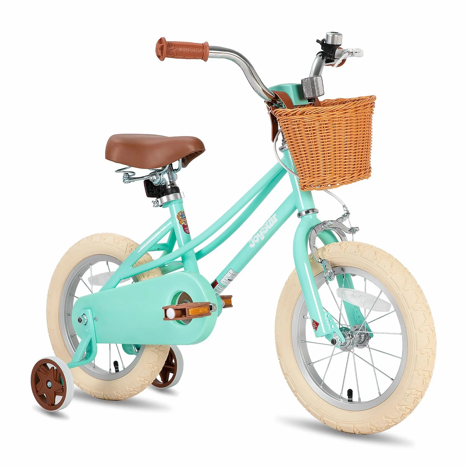 JOYSTAR 16 pollici bicicletta per bambini con ruota di allenamento e cestini, bicicletta per bambini per 4-7 anni ragazze, verde…