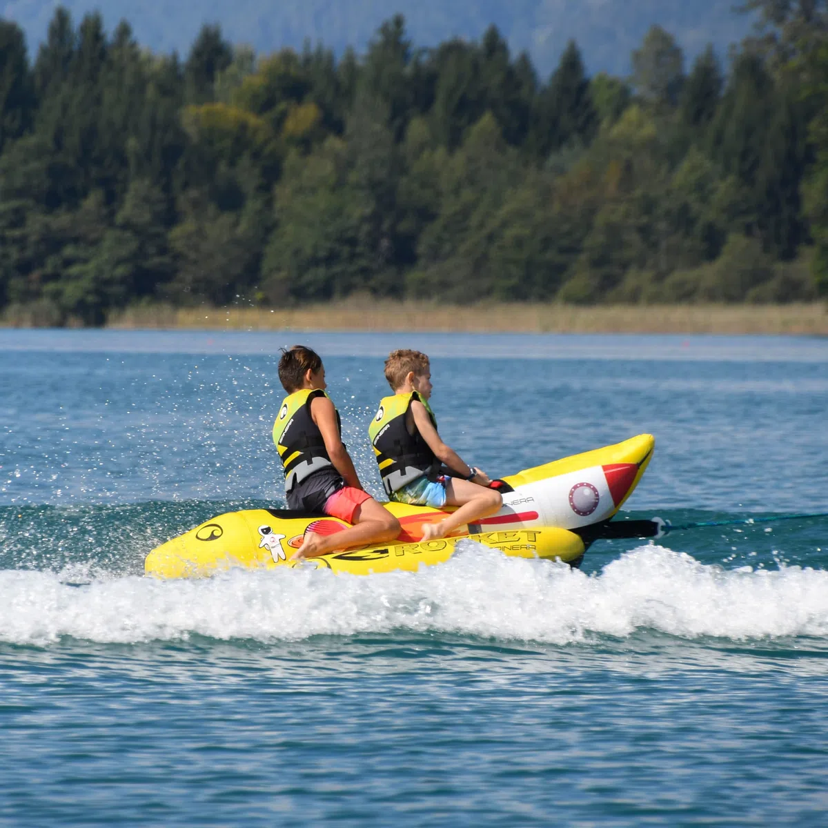 Spinera Rocket 2 - aufblasbare Banane, Tube, Wasserring, Wasserreifen, Towable für 2 Personen