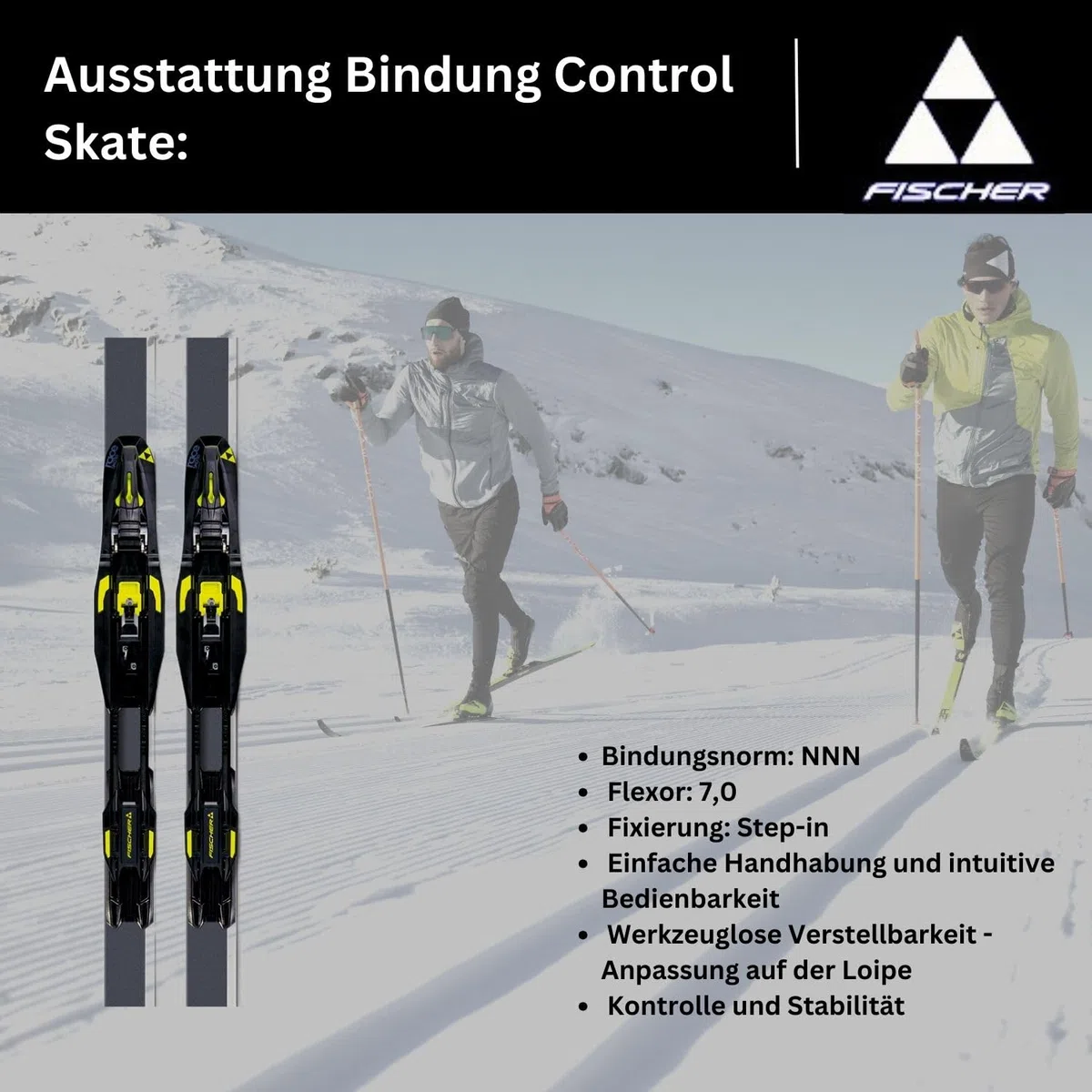Fischer Sci di fondo – Set sci di fondo – Pattinaggio – Sci di fondo – LS Skate Mounted – con legame Control Skate (NNN)
