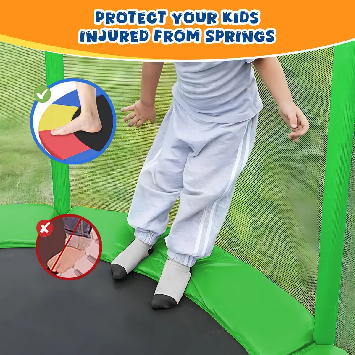 Cuscino di Protezione del Trampolino Ø 244 305 366 396 397 400 426 427 cm, Copertura del Bordo del Trampolino Elastico, Cuscino di Sicurezza di Sostituzione, 100% Resistente ai Raggi UV, Antistrappo