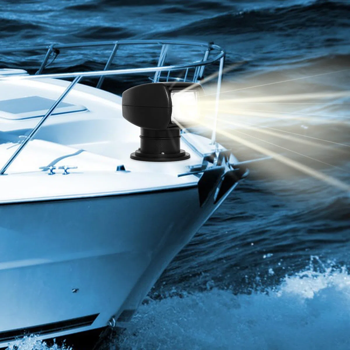 Treeisland Faro da lavoro, 12 V, 100 W, con telecomando, IP66, impermeabile, per barca, yacht