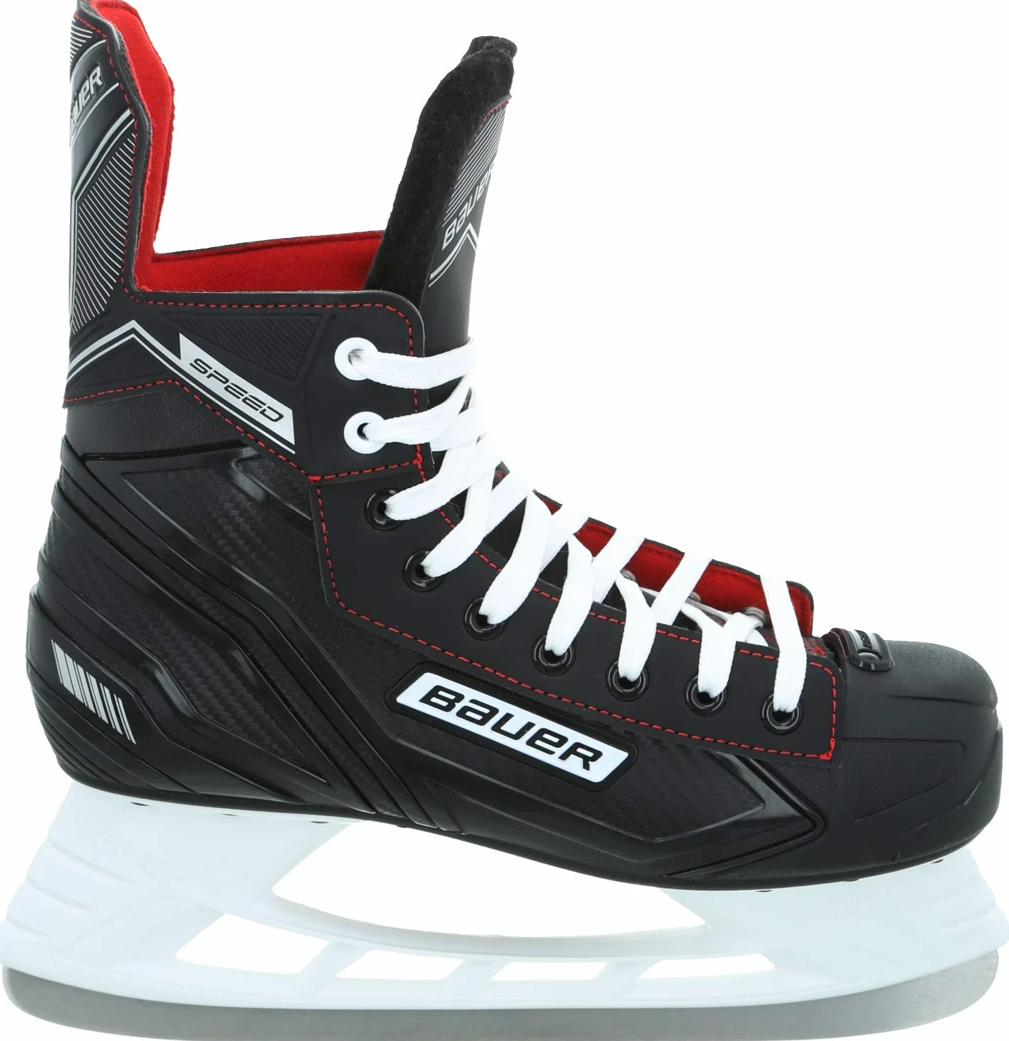 BAUER SPORTS GMBH Pattini da hockey su ghiaccio, Speed Skate SR nero, bianco, rosso, argento, 7/42