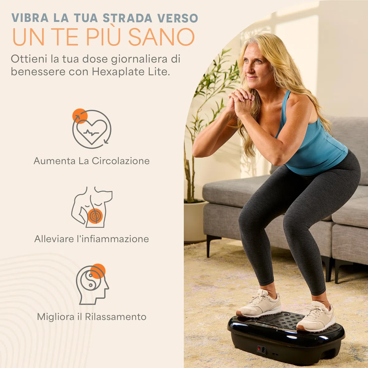 LifePro Vibration Plate Training Device – Hexaplate for Lymphatic Drainage and Weight Loss – with LED Display, Remote Control, and Quiet Motor