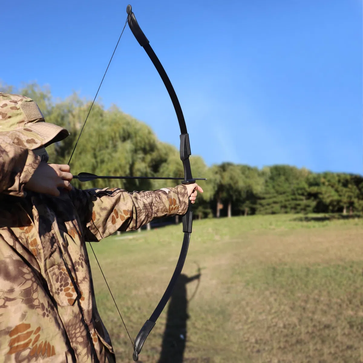 D&Q Tiro con L'Arco Arco ricurvo e Set di frecce per Adulti Principianti All'aperto A Caccia sparare Formazione Pratica 30 40Lbs Arco Diviso Kit con frecce
