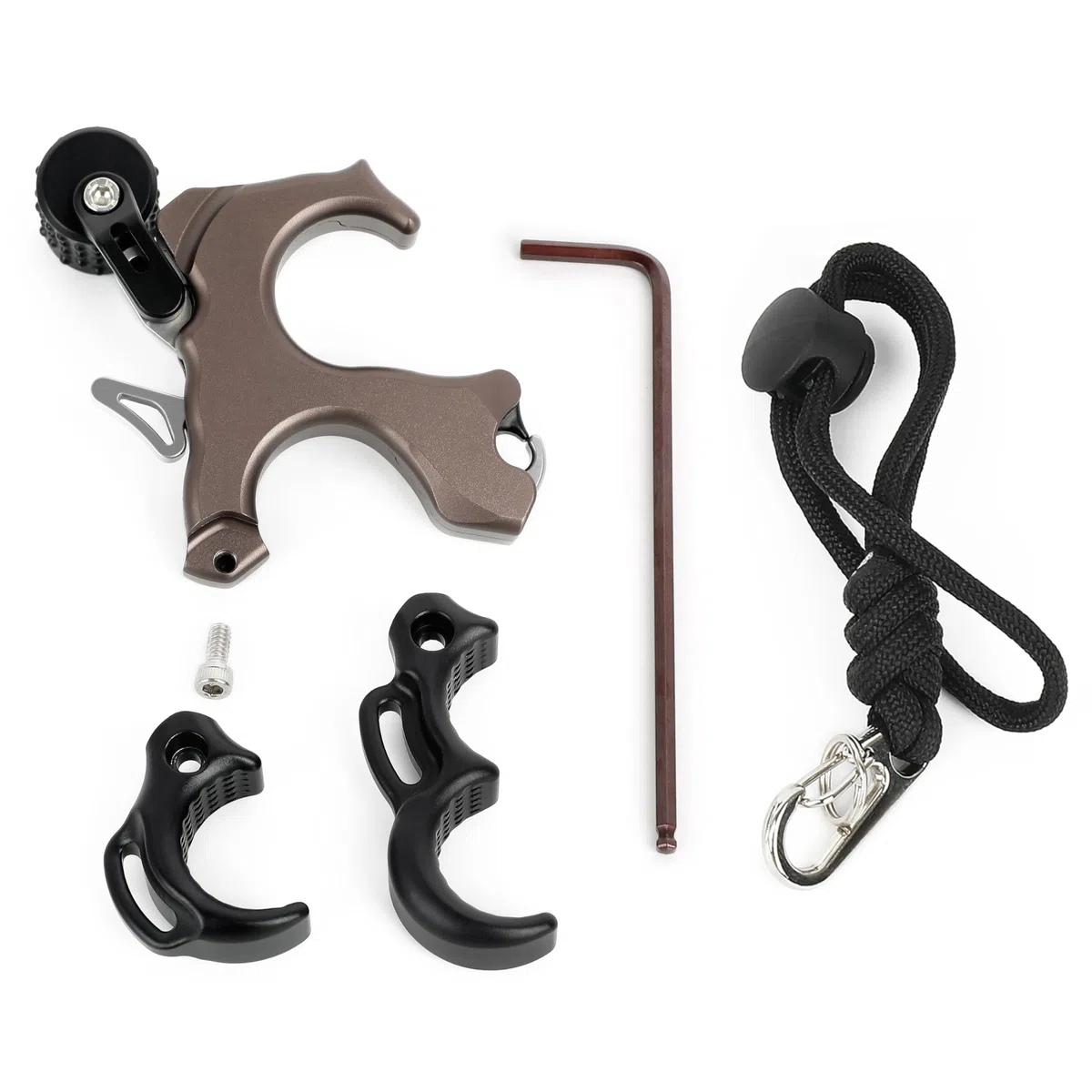 SHARROW Rilascio di Tiro con L'Arco Release Aids Ausili per Arco Compound 3 o 4 Dita Intercambiabili Alluminio Strumenti di Aiuto per Rilascio con Cordino da Polso