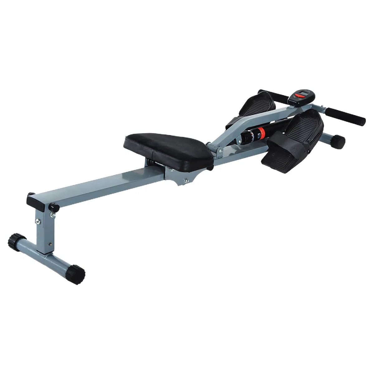 HOMCOM Vogatore Professionale per Fitness Allenamento a Casa con Display 130 x 67.5 x 67cm