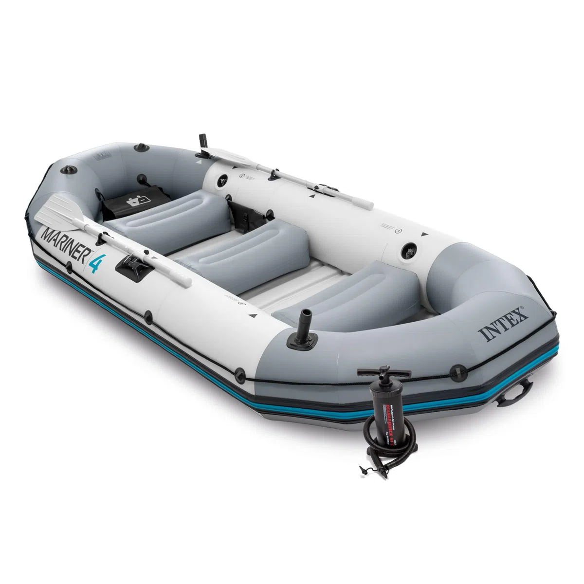 Intex 68376 4 Pro Mariner Battello gonfiabile 4 posti con remi e pompa