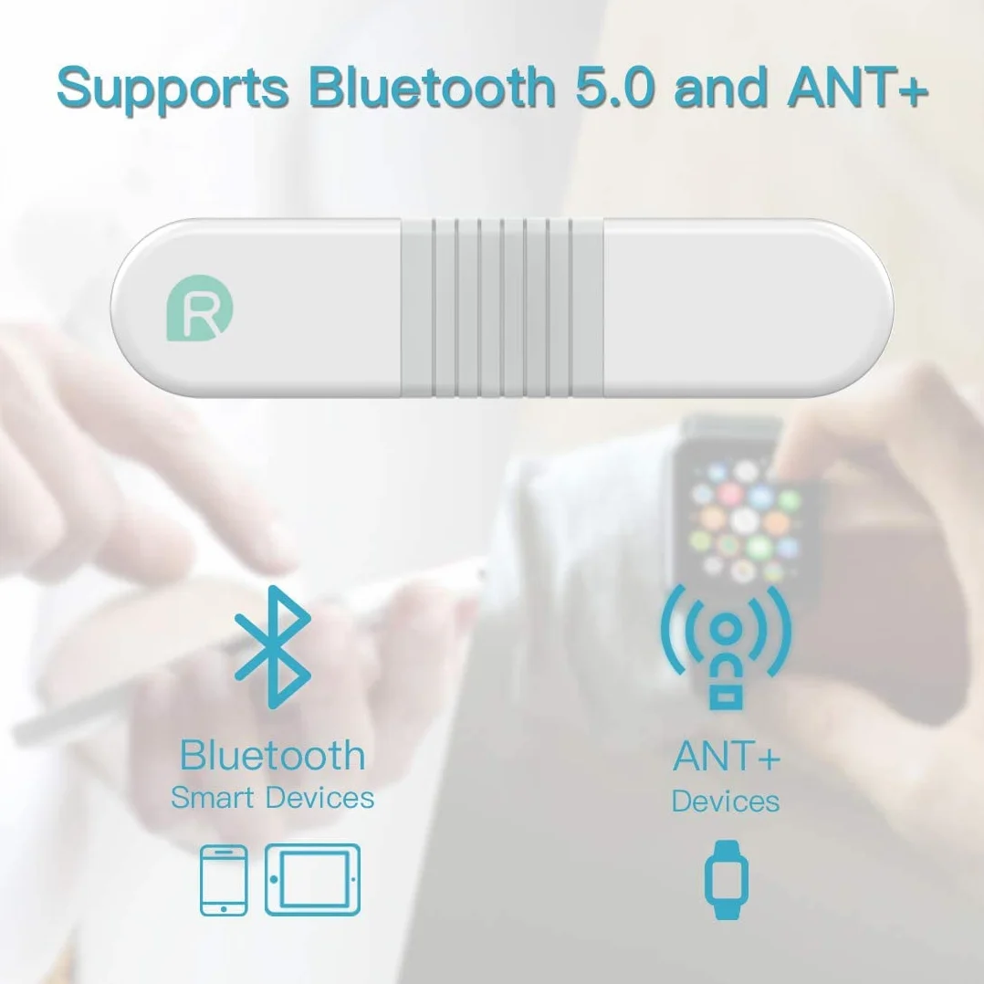 ViATOM Sensore di Frequenza Cardiaca, Cardiofrequenzimetro Cintura Toracica, Bluetooth ANT+, Monitor ECG con Cuscinetti per l'Esercizio Fisico, Indossabile senza Fili, con Allarme a Vibrazione