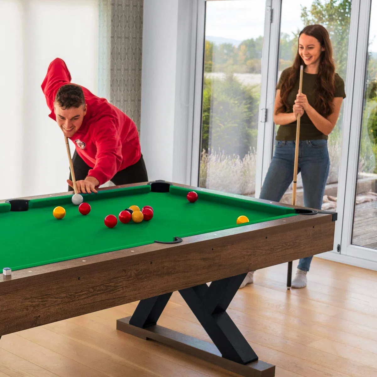 Pinpoint Tavolo Biliardo Professionale Con Palle, Gessetti, Triangolo E Spazzola | Set Completo | Snooker Accessori Per Pub