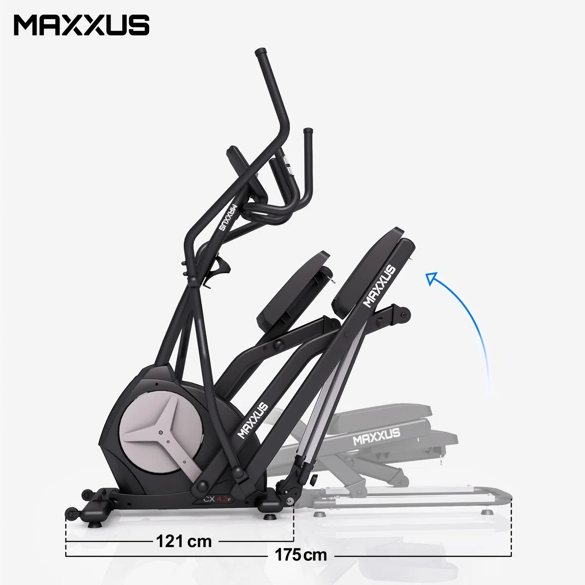 Maxxus CX4.3f Cyclette Ellittica Professionale Ergonomica, Nero