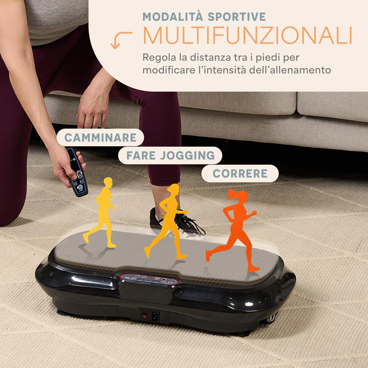 LifePro Waver Pedana Vibrante Dimagrante Per Drenaggio Linfatico E Attivazione Muscolare, Pedana Vibrante Per Allenamento Completo Con 2 Loop Band, 4 Bande Elastiche E Telecomando