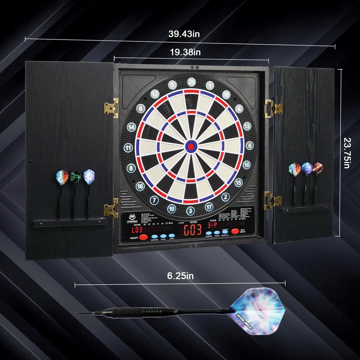 WIN.MAX Freccette elettroniche, set decorativo per freccette