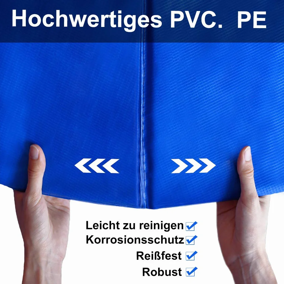 UISEBRT Copertura per trampolino, Ø 244 cm, 305 cm, 366 cm, copertura piuma, resistente ai raggi UV, antistrappo, accessorio per trampolino, colore blu
