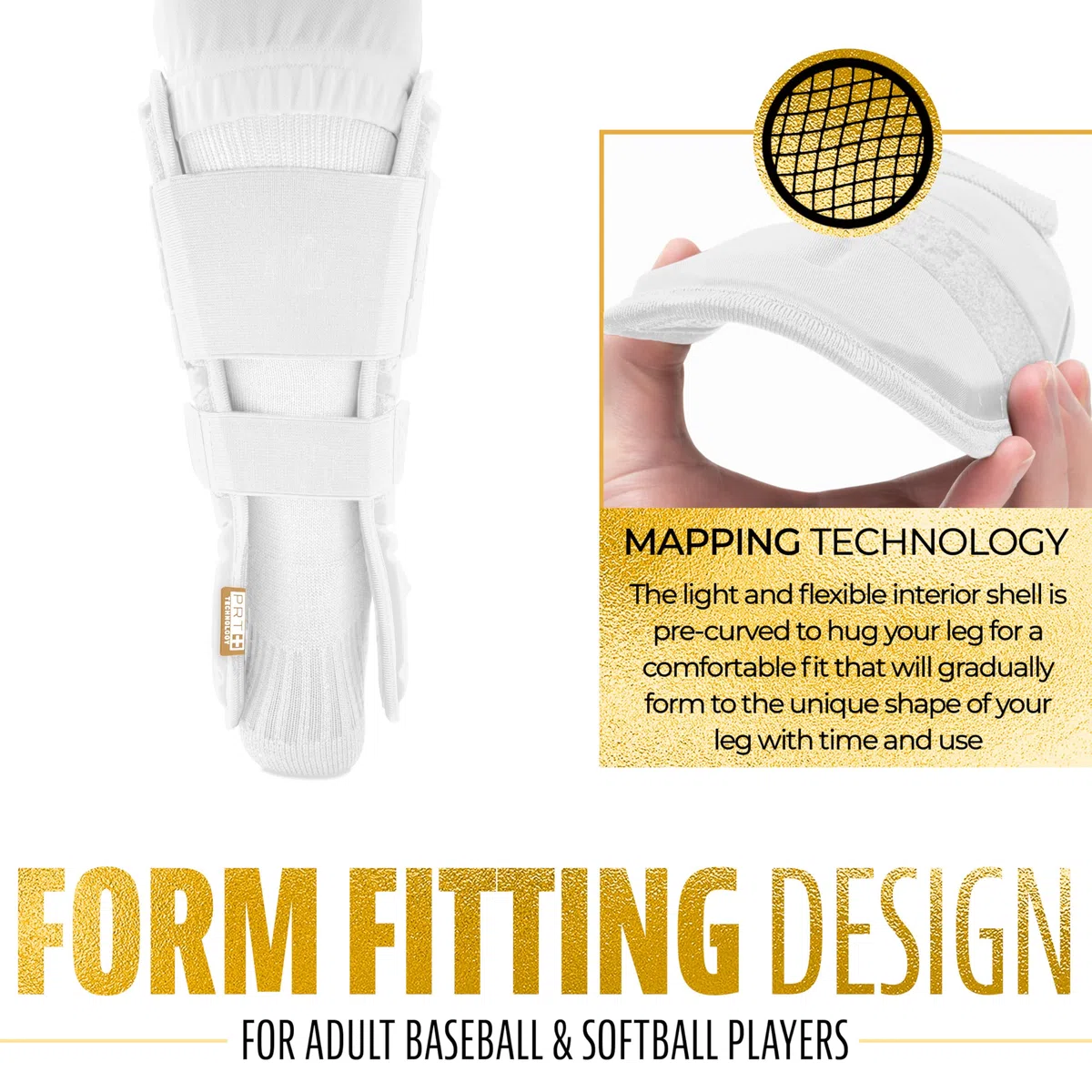 Franklin Sports Protezione per gambe da baseball + softball – PRT Series – Stinco giovanile + protezione per i piedi per colpire – gamba protettiva + protezione per le nocche con piastra per dita