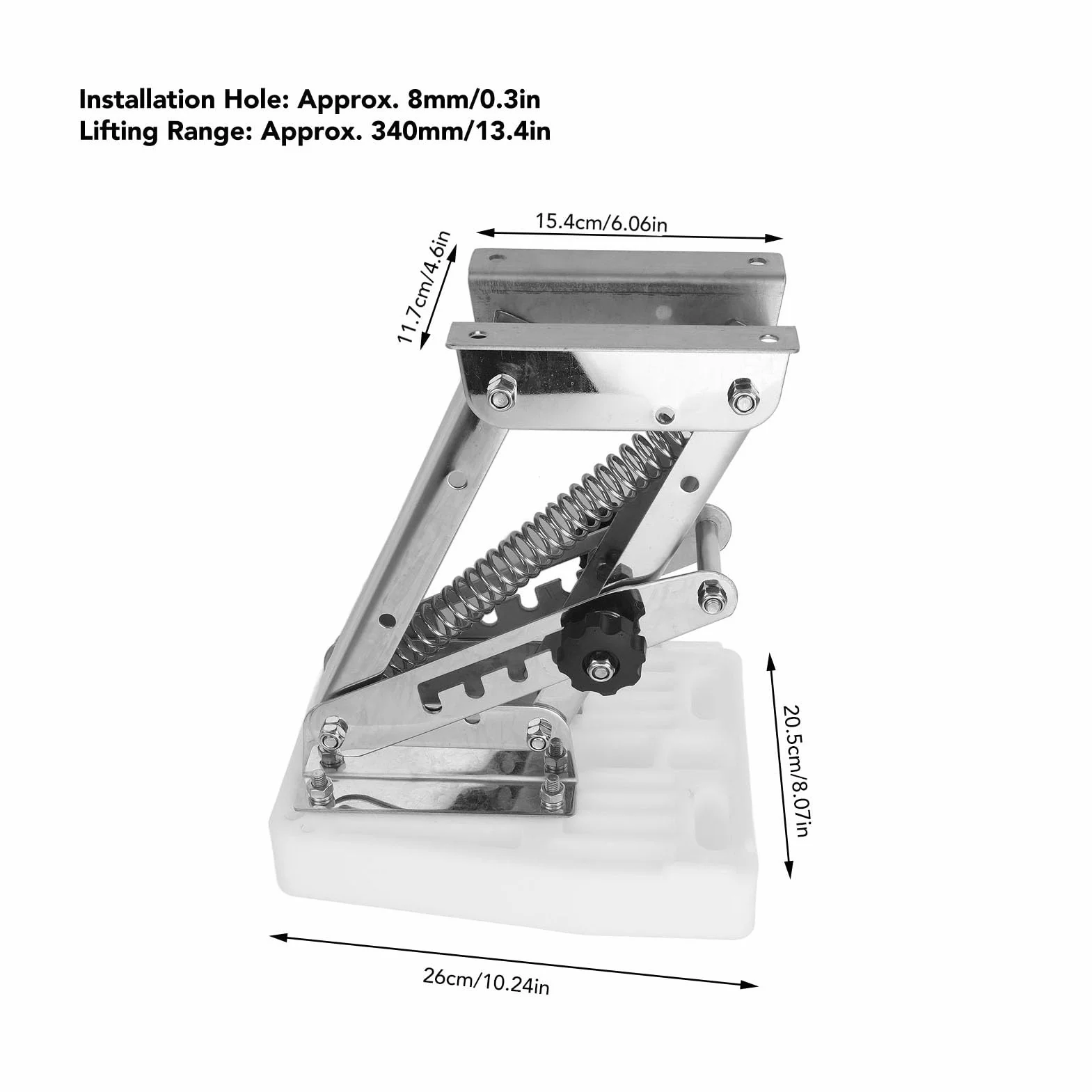Supporto Motore Fuoribordo in Acciaio Inossidabile 304, Supporto Motore Ausiliario Compatibile con Motori a 2 Tempi 7,5 a 20