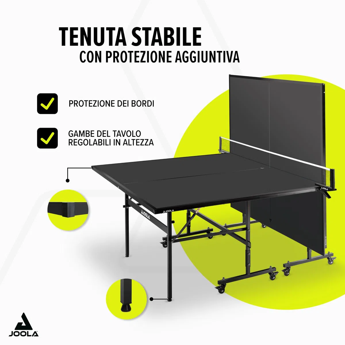 JOOLA Inside 13 Tavolo da Ping Pong per Interni, Base Pieghevole, Montaggio Rapido, Rete Inclusa, 274 x 152.5 x 76 cm