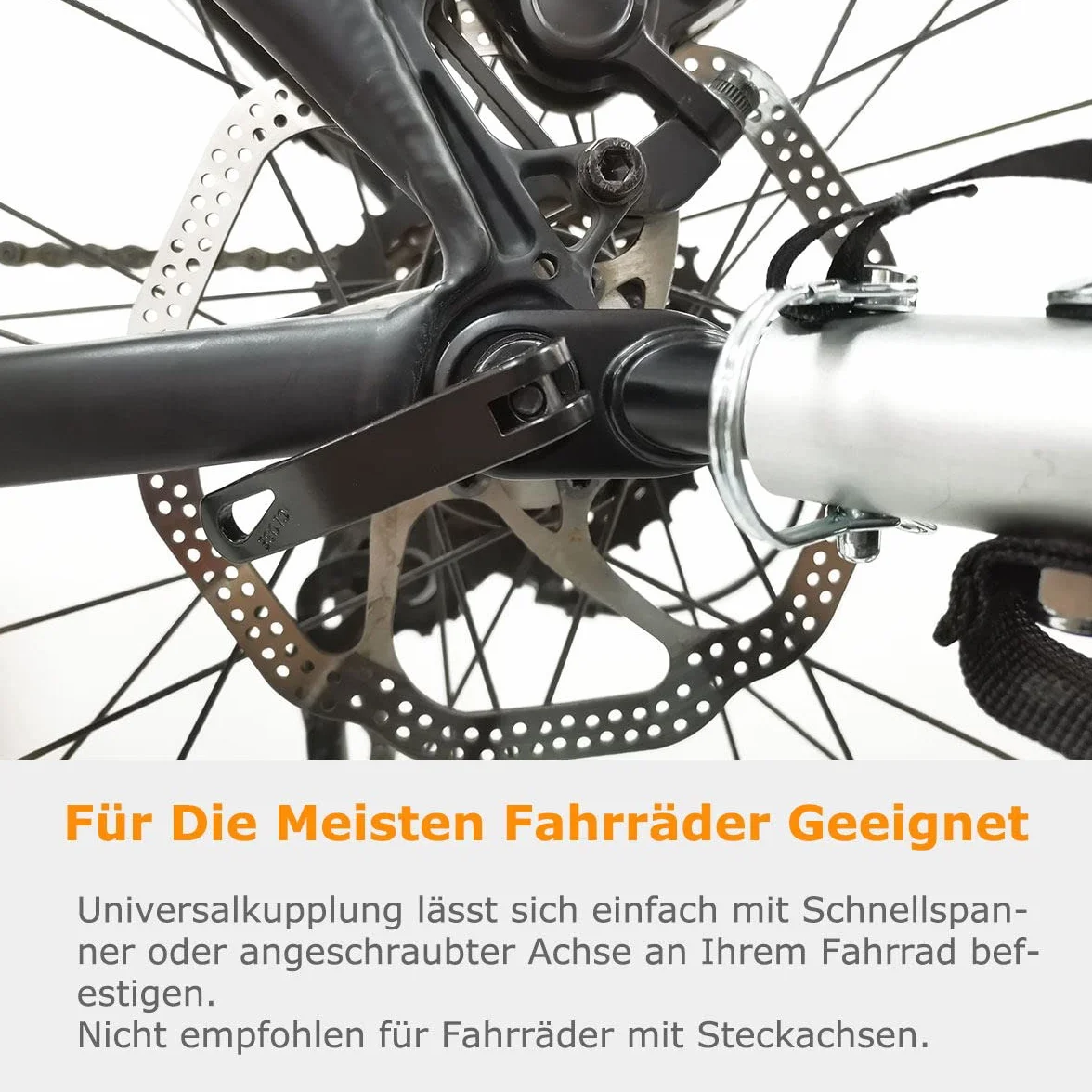 Tiggo - Rimorchio pieghevole per bicicletta, superficie di carico: 67 x 46 x 25 cm, ca. 70 l / 2 scatole di bevande, peso di carico: 40 kg.