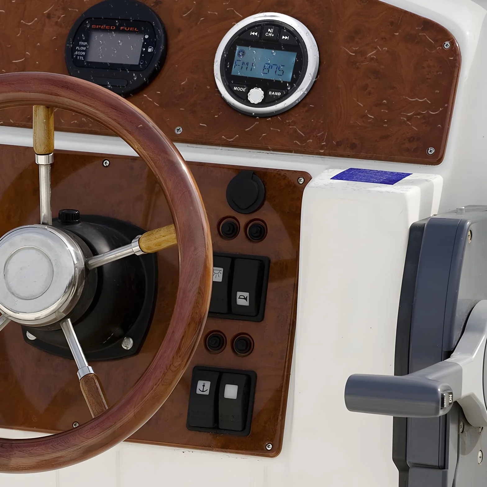 Geloo Radio Nautica per Barca MP3 Lettore Marine Stereo Marina FM/AM Radio Player Impermeabile Veicoli di Ingegneria per Barca Yacht Barche LKW Camper
