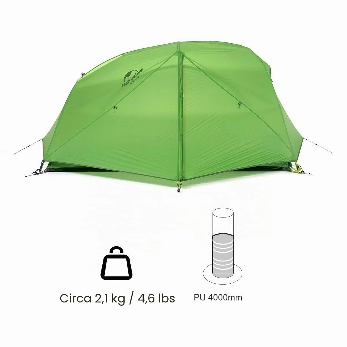 Naturehike Star-River - Tenda da trekking impermeabile, professionale, a doppio strato, per 2 persone, impermeabile, impermeabile, per campeggio
