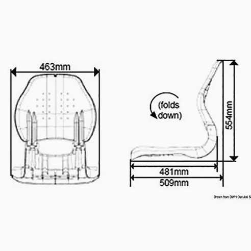 OSCULATI Sedile ergonomico Sirocco Bianco