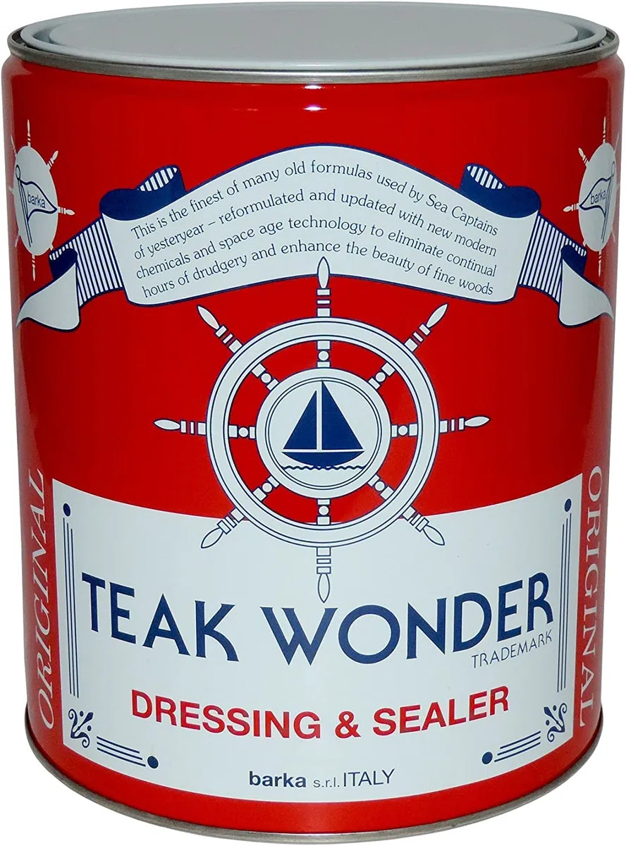 BTK Teak Wonder Dressing & Sealer 1 Litro 4 Litri Impregnante per Teak Barca Lucidante Protettivo Nautica (4 LT)
