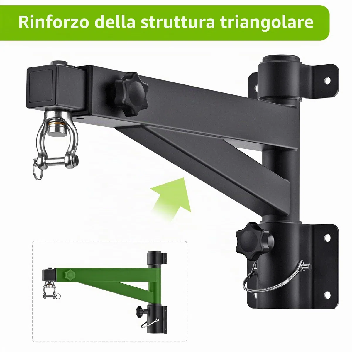 Kipika Staffa da parete per sacco da boxe pesante, rotabile, telaio ultra resistente per sacco da boxe per palestra domestica, lunghezza regolabile per sacco da kickboxing, sacco da muay thai, sacco