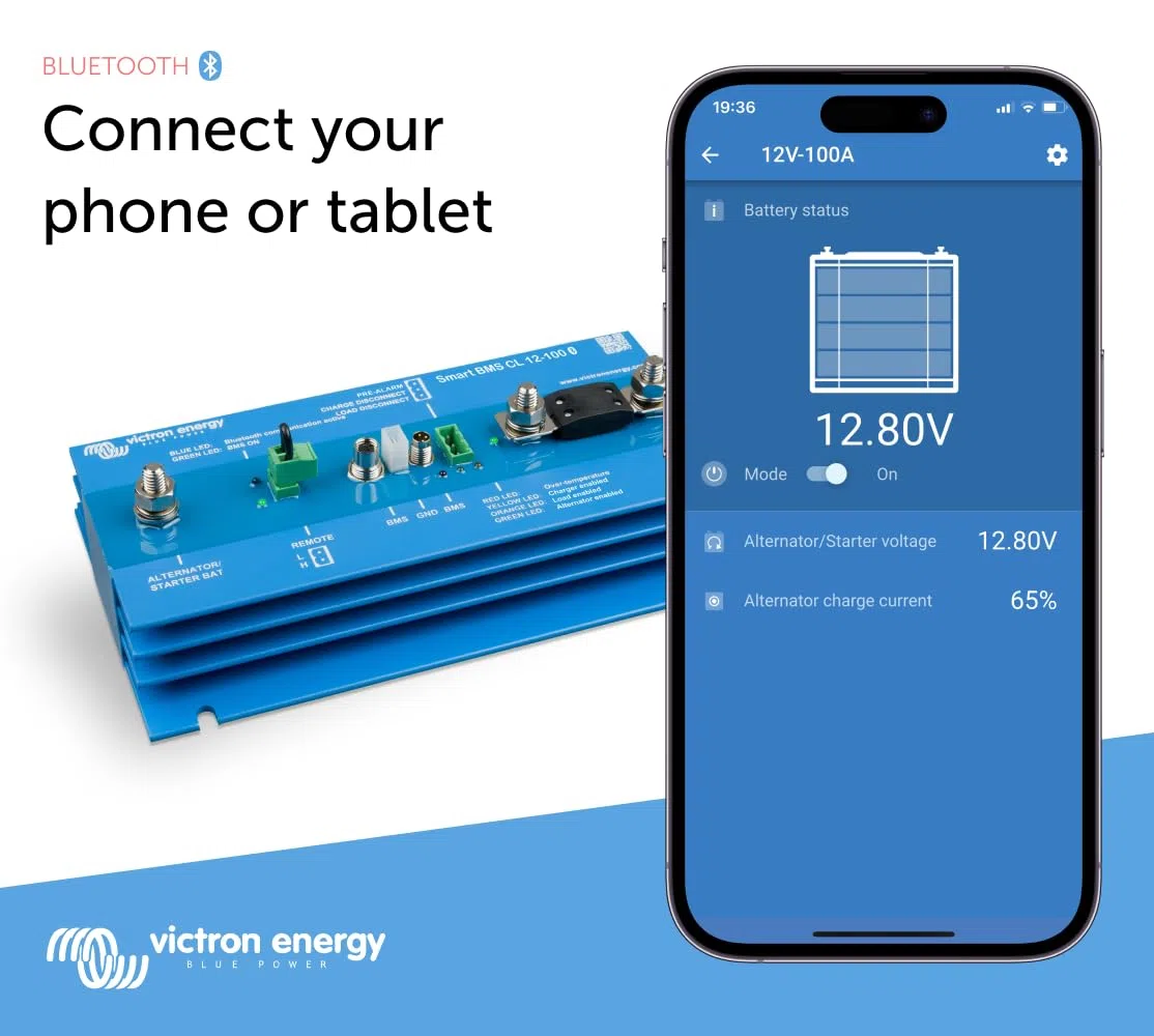 Victron Energy Sistema di Gestione Batteria, Smart BMS CL 12-100
