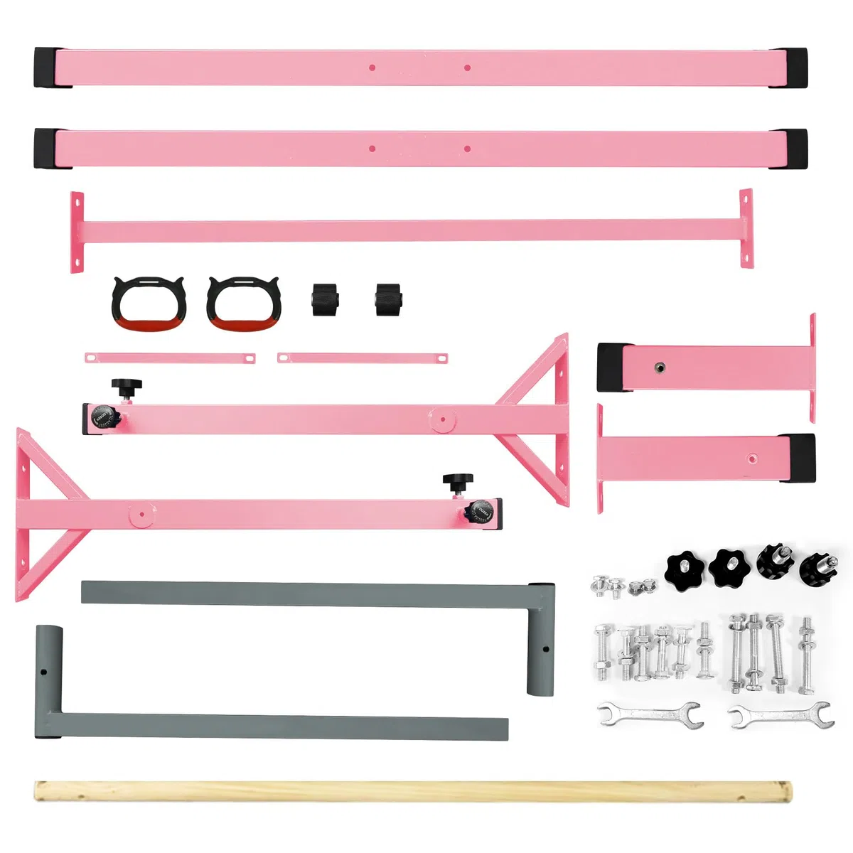 FBSPORT Barra da ginnastica orizzontale con anelli da ginnastica per bambini, regolabile in altezza 13 cm, per allenamento per bambini, attrezzatura da ginnastica per casa, palestra, interni,