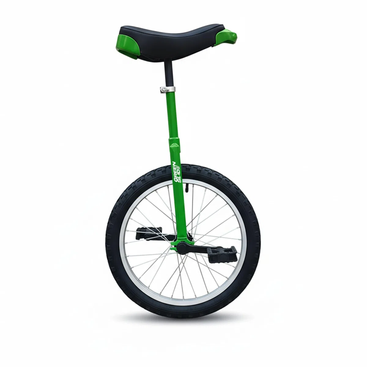 Green Slide Monociclo 20" Gamma Edge Verde, Freestyle (Forcella Quadrata Trucchi), Cerchio in alluminio, Sella Maniglia