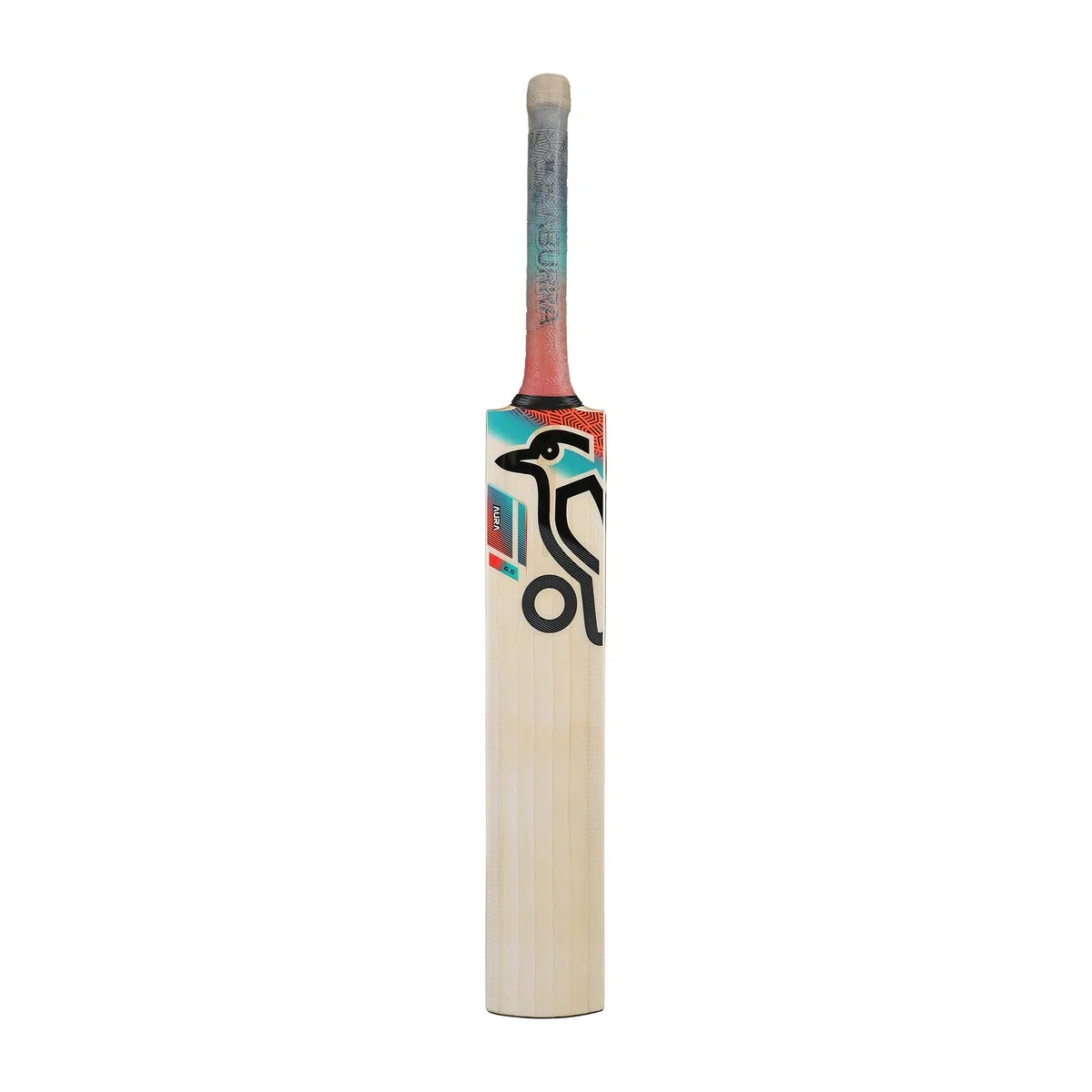 Kookaburra Aura 6.5 Cricket Bat, Short Handle, Mazza Unisex, Corallo/Blu, Manico Corto