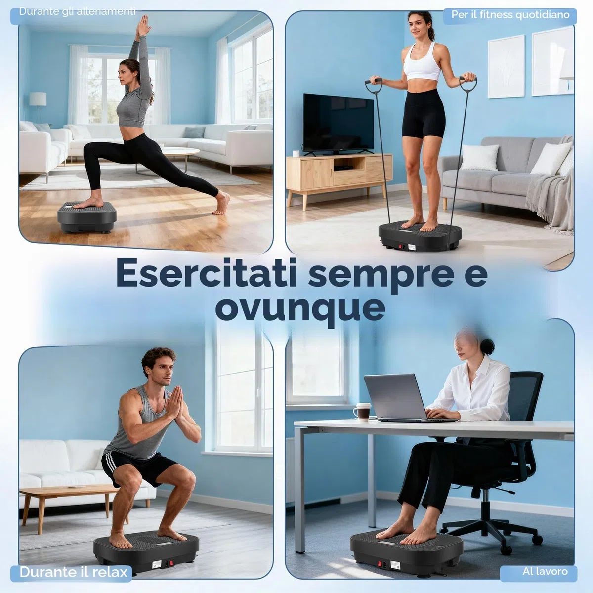 Pedana Vibrante Dimagrante,Pedana Vibrante per Circolazione Gambe 120 livelli di Vibrazione e 5 Programmi, Altoparlante Bluetooth Integrato, per Automatico della Velocità