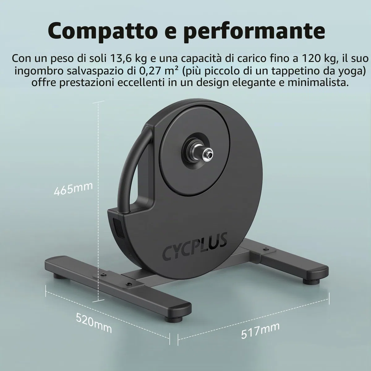 CYCPLUS R200 Smart Cyclette da Interno, Motore Brushless da 2200W, Simulatore di Pendenza al 19%, Modalità Dual BLE & ANT+, Cambio Virtuale, Simulazione di Salita/Discesa, Super Silenziosa per un