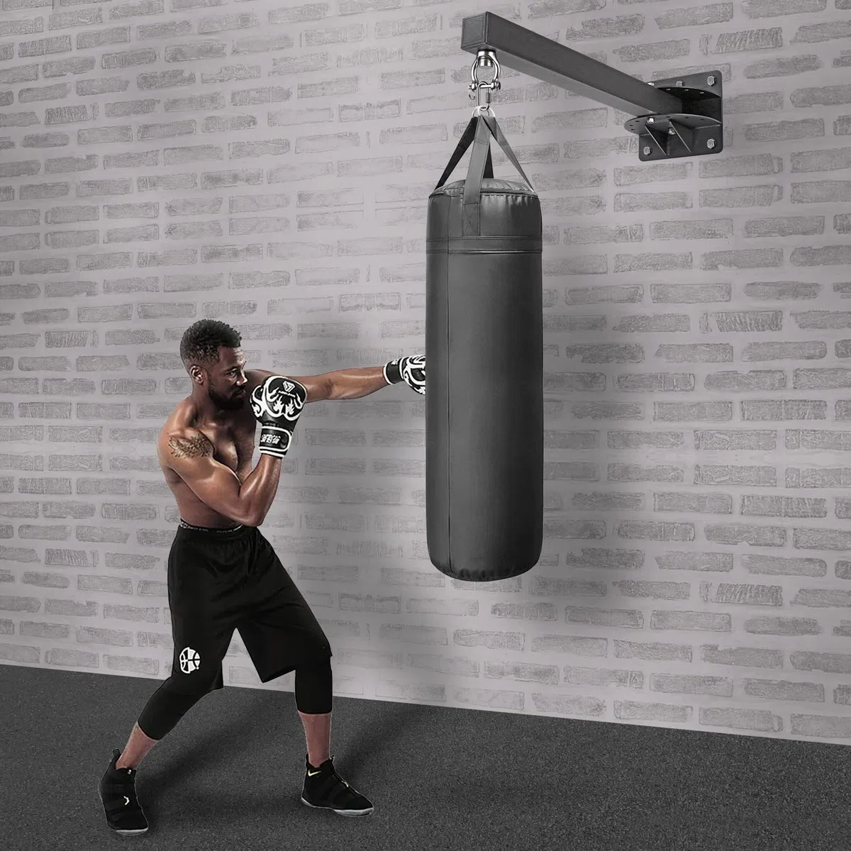 BeneLabel Staffa per Sacco da Boxe, Supporto da Parete per Sacco da Boxe Resistente Supporto da Appendere Rotazione Silenziosa per Palestra Domestica Esercizio di Boxe Indoor Outdoor