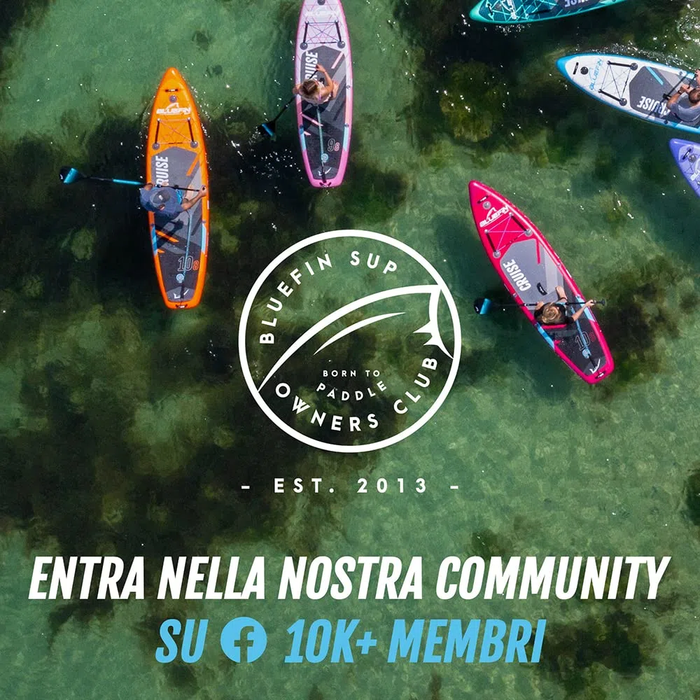 Pagaia Bluefin per Paddleboard | Pagaia per Cruise SUP | Pala in nylon rinforzata con fibra di vetro | Design leggero | Doppio camlock a sgancio rapido | Pagaiate efficienti e fluide